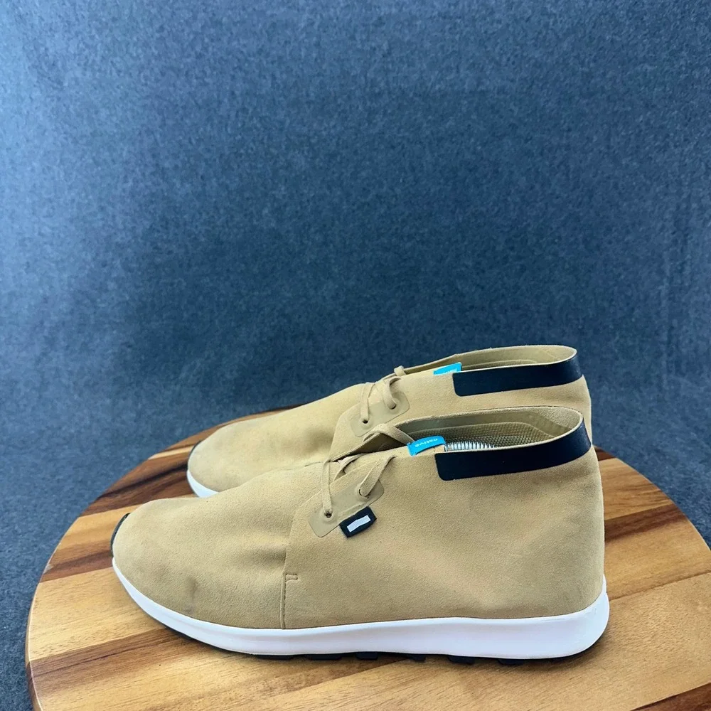 Native Apollo Chukka Hydro Mens 10.5 Brown Tan Mid Top Sneakers